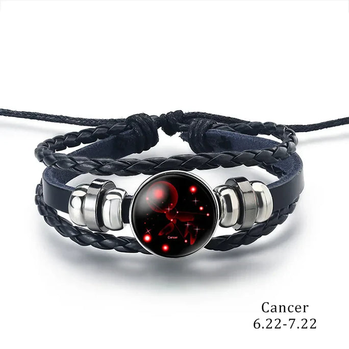 Zodiac Leather Wrap Bracelet