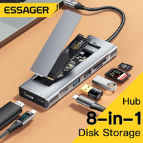 Essager 8-in-1 USB-C Hub with Storage